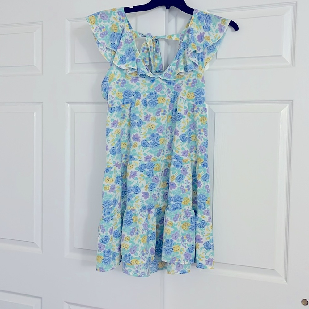 Cute Floral Sun Dress with back tie style